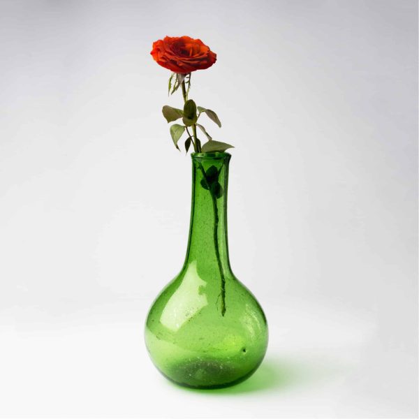 Recycled Glass High Neck Vase
