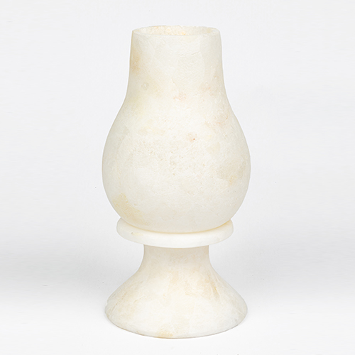 Authentic Egyptian Alabaster Lamp - 3 Sizes — close-up of natural stone veining