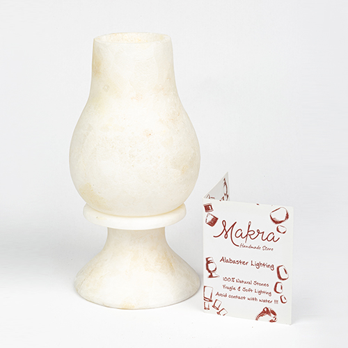 Authentic Egyptian Alabaster Lamp - 3 Sizes — alternate angle
