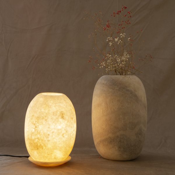 Oval Alabaster Lamp