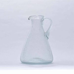 Recycled Glass Conic Carafe with Handle