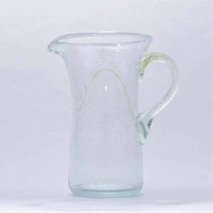 Recycled Glass Cylindrical Carafe