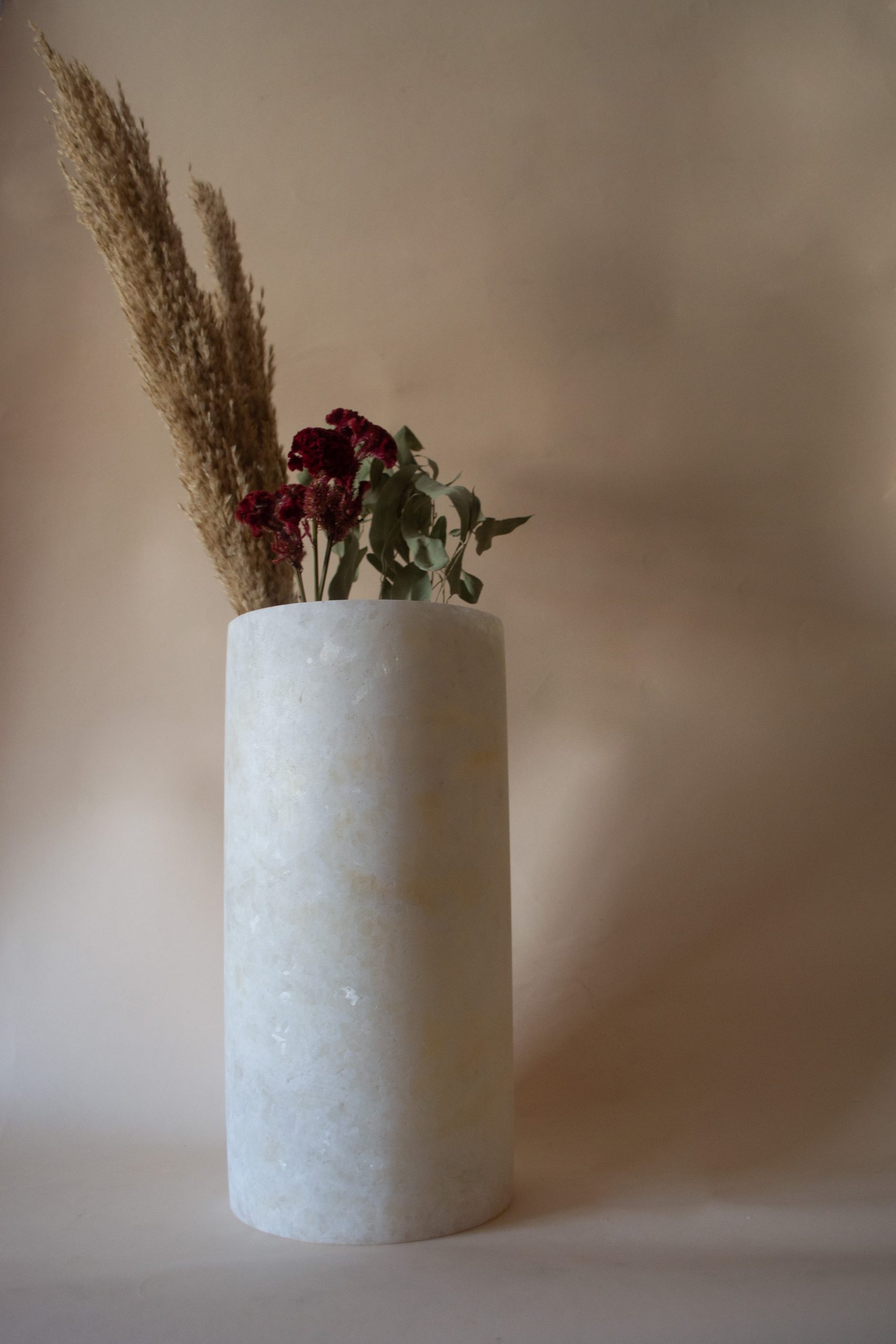 DSC_8396 Cylindrical Alabaster Vase