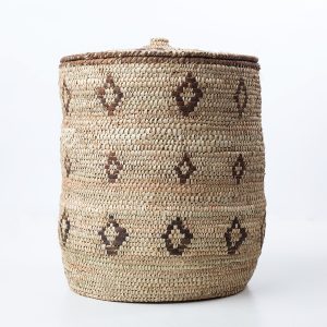 Handmade Dom Palm Wicker Basket