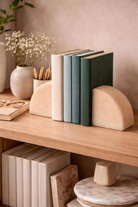 Bookends Styled - 1 Alabaster Bookends Wholesale
