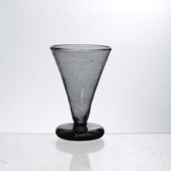 A unique Triangular blown Recycled Glass