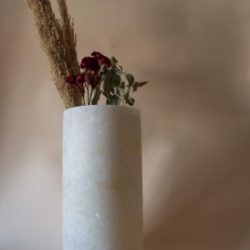 Cylindrical Alabaster Vase