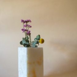 Straight Square Alabaster Dry Vase - 3 sizes