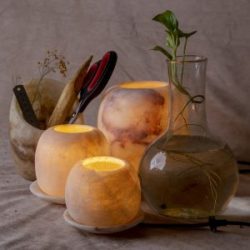 Makra Glow Sphere Alabaster Lamp