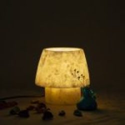 Mushroom Glow Alabaster Lamp