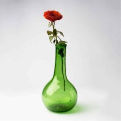 Recycled Glass High Neck Vase - 2 colors available