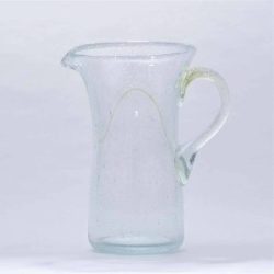 Recycled Glass Cylindrical Carafe