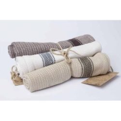 Brown selection of kitchen towels Handwoven Egyptian Cotton - set of 3