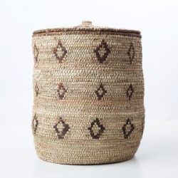Handmade Dom Palm Wicker Basket